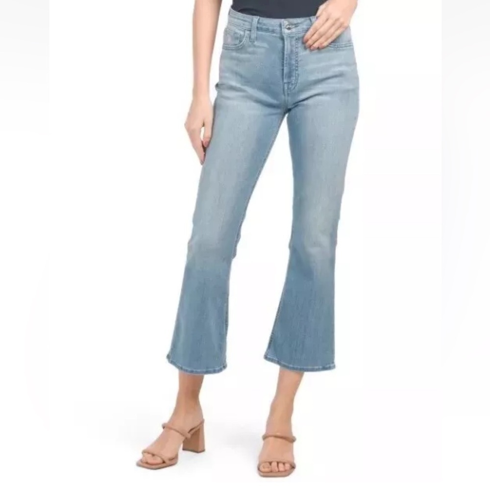 JEN7 by 7 For All Mankind Women's Cropped Kick Jeans Blue Size 18 - NWT $109